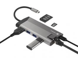  Natec Fowler Plus - wielofunkcyjny adapter USB-C z ośmioma portami rozszerzeń
